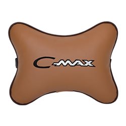 Подушка на подголовник экокожа Fox с логотипом автомобиля FORD C-Max