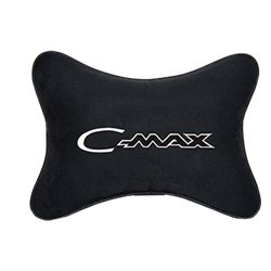 Подушка на подголовник алькантара Black с логотипом автомобиля FORD C-Max