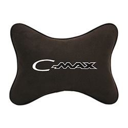 Подушка на подголовник алькантара Coffee с логотипом автомобиля FORD C-Max
