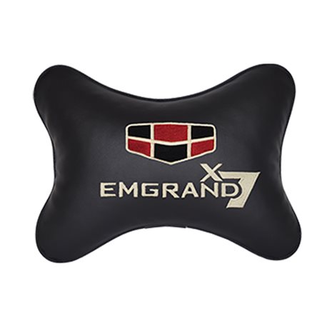 Подушка на подголовник экокожа Black Emgrand X7