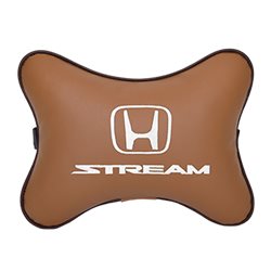 Подушка на подголовник экокожа Fox с логотипом автомобиля HONDA Stream
