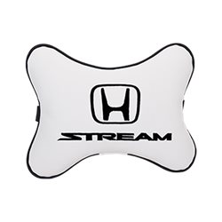 Подушка на подголовник экокожа Milk с логотипом автомобиля HONDA Stream