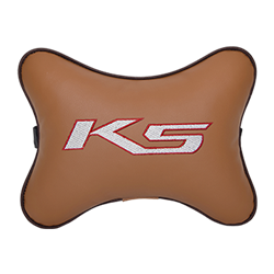 Подушка на подголовник экокожа Fox с логотипом автомобиля KIA K5