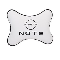 Подушка на подголовник экокожа Milk с логотипом автомобиля NISSAN Note