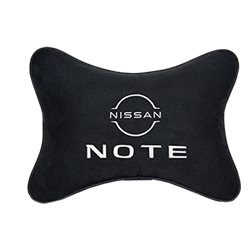 Подушка на подголовник алькантара Black с логотипом автомобиля NISSAN Note