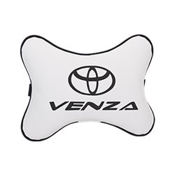 Подушка на подголовник экокожа Milk с логотипом автомобиля TOYOTA Venza