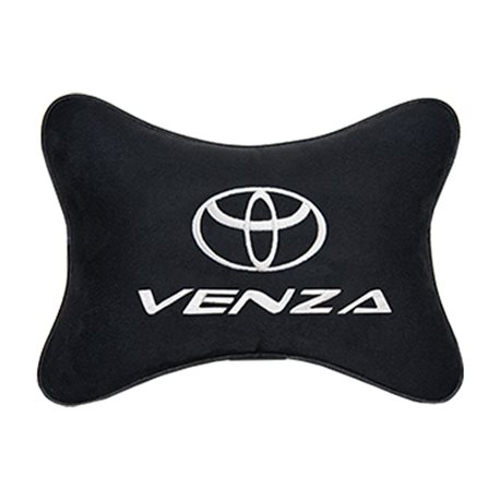 Подушка на подголовник алькантара Black с логотипом автомобиля TOYOTA Venza