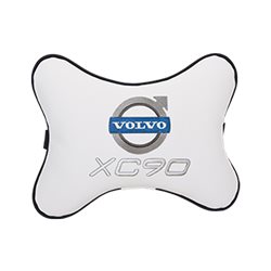 Подушка на подголовник экокожа Milk с логотипом автомобиля Volvo XC90