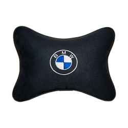 Подушка на подголовник алькантара Black BMW