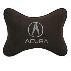 Подушка на подголовник алькантара Coffee ACURA